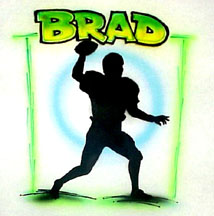Airbrushed Football player silhouette