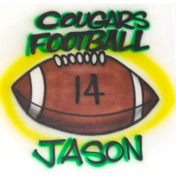 Airbrushed Football shirt with player and team name