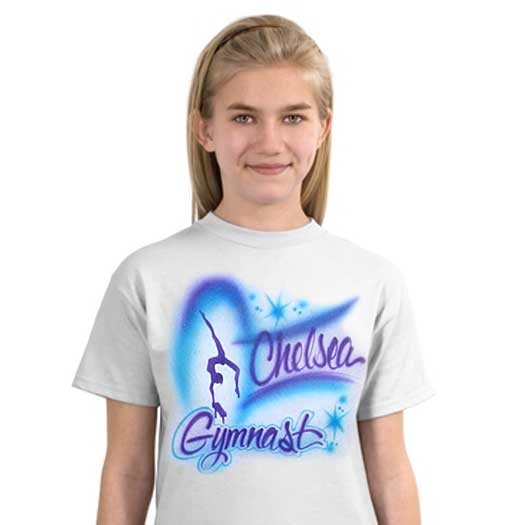 Personalized Airbrush Gymnast Shirt