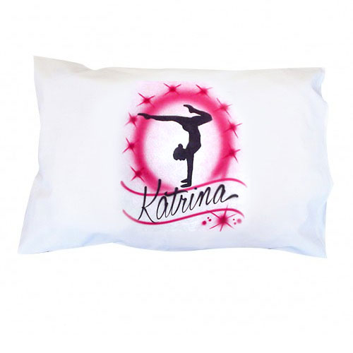 Gymnast on beam Airbrushed pillow case