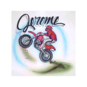 Dirt bike airbrushed shirt