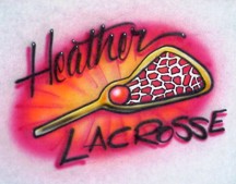 Airbrushed lacrosse shirt