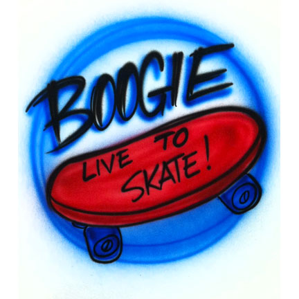 Airbrushed Skate Board Shirt with Any name