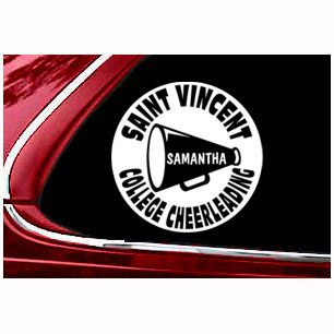 8" Personalized Auto Decal for Cheerleaders only