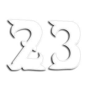 White Stampede player\'s number decal