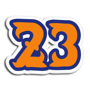 Stampede player's number decal