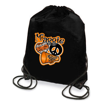 Love Peace Cheer tote with Tiger stripe theme