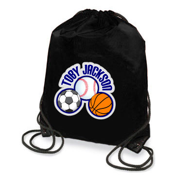 Custom Baseball, basketball, & Soccer tote with player's name