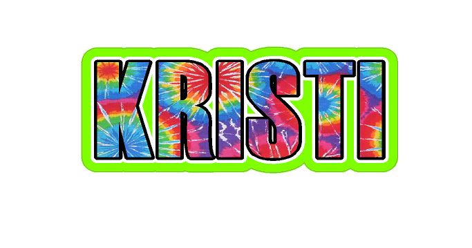 Tie Dye Name Decal
