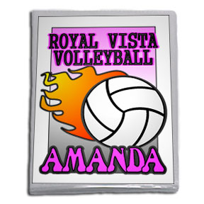 Flaming Volleyball 4X6 photo album