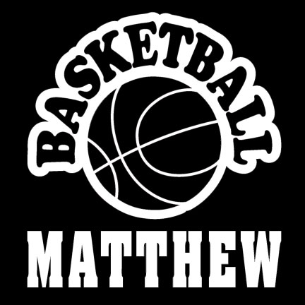 Basketball personalized decal