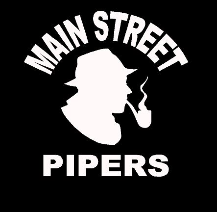 Main Street Pipers 6\" White Decal