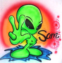 Airbrushed Cool Alien Personalized Shirt