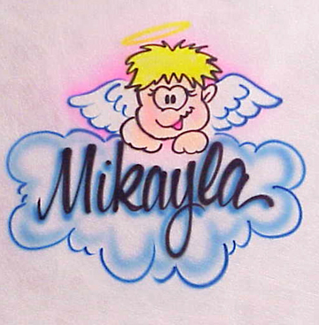 Airbrushed Little Angel Personalized Shirt