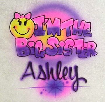 Airbrushed \"I\'m the Big Sister\" Shirt