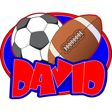 Personalized full color soccer & football decal sticker
