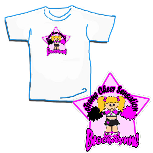 Cheer Girl imprinted design on shirt