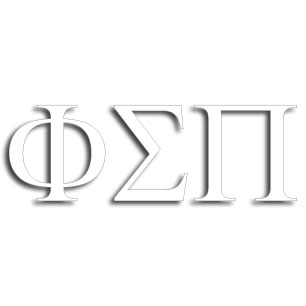 White 2X6 inch Phi Sigma Pi decal