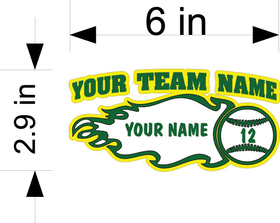 Custom Flaming Ball Right - team name, player name & number