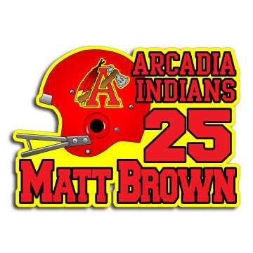 Arcadia Indians Pers. Football decal