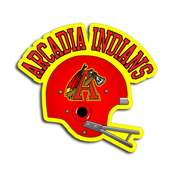 Arcadia Indians Football Helmet Decal