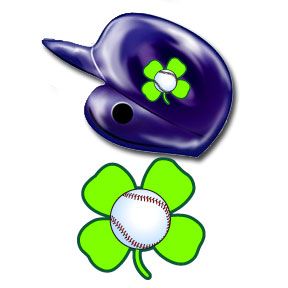 Baseball Lucky Charm Decal 3in