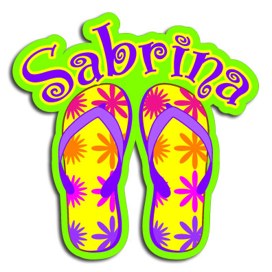 Personalized Flip Flops Decal