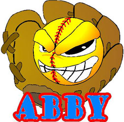 Fastpitch Softball in Glove Decal personalized
