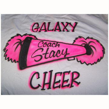 Galaxy Cheer Personalized Airbrush Shirt