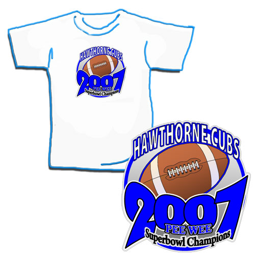 Hawthorne Cubs Championship Personalized Imprinted shirt