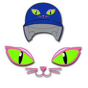 Cat Eyes Helmet Decal