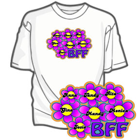 Flowering Friendship Imprinted shirt