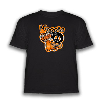 Black \"Peace Love Cheer\" shirt with tiger theme