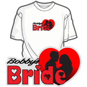 Bride's Tee with couple 'n Heart