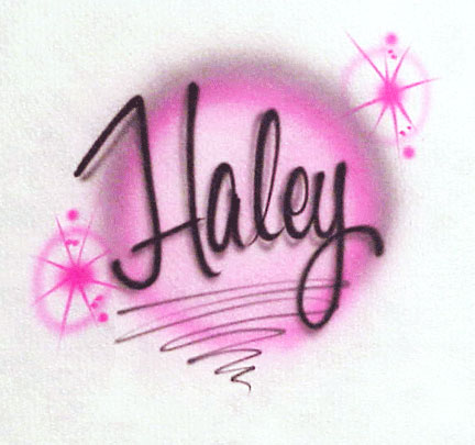 Pretty script name over blended background Airbrushed Shirt