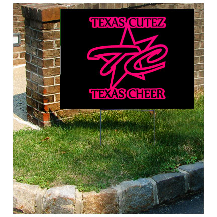 Texas Cutez Cheer 12X18" Yard Sign