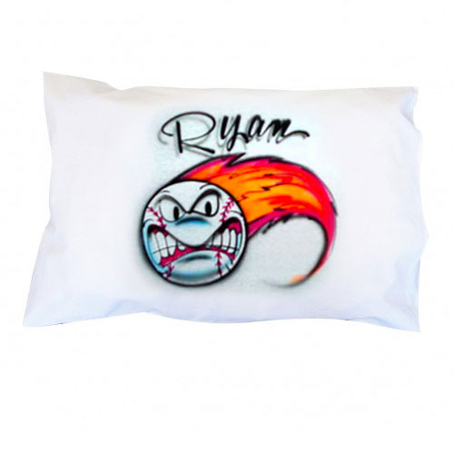 Swirled Flames  Personalized baseball pillowcase