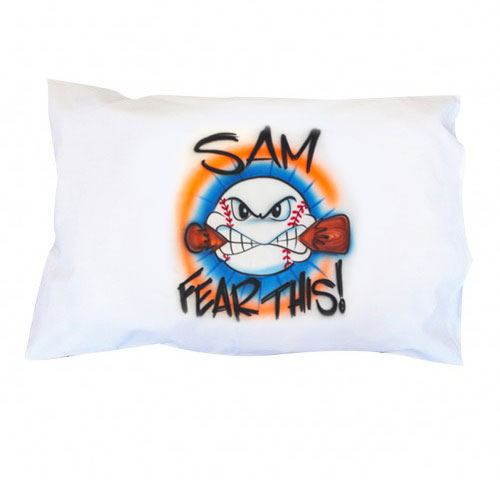Fear This!  Personalized baseball pillowcase