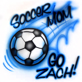 Airbrushed Soccer Mom Shirt with player's name