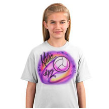 Sparkly Volleyball airbrushed shirt