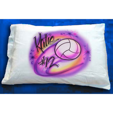 Personalized pillow case with Volleyball Design