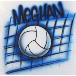 Airbrushed Volleyball & Net personalized shirt