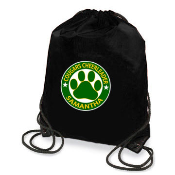 Cougars Paw Cheerleader Personalized sport tote