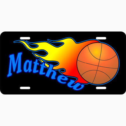 Personalized Basketball License Plate